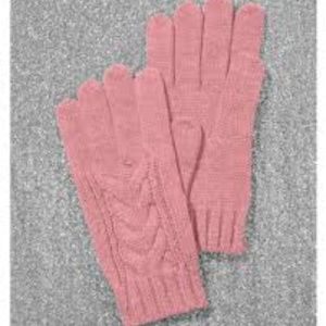 NY&C cable knit gloves
